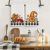 Artoid Mode Buffalo Plaid Pumpkin Gnome Truck Fall Kitchen Towels Dish Towels, 18×26 Inch Seasonal Maple Leaves Decoration Hand Towels Set of 2