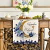 Artoid Mode Castle Lantern Flower Ramadan Table Runner, Seasonal Kitchen Dining Table Decoration for Home Party Decor 13×72 Inch(Beige)