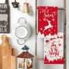 Artoid Mode Elk Snow Merry Christmas Kitchen Dish Towels Blue, 18 x 26 Inch Winter Xmas Holiday Ultra Absorbent Drying Cloth Tea Towels for Cooking Baking Set of 4(Red)
