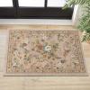 Artoid Mode Leaves Floral Fall Door Mat, Autumn Thanksgiving Home Decor Low-Profile Non Slip Washable Area Rug for Kitchen Entryway Bedroom Bathroom Laundry Room Indoor 2×3 Feet(Beige)