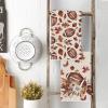 Artoid Mode Maple Leaves Football Kitchen Towels Dish Towels, 18×26 Inch Bowknot Fall Flower Thanksgiving Decoration Hand Towels Set of 2