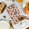 Artoid Mode Maple Leaves Football Kitchen Towels Dish Towels, 18×26 Inch Bowknot Fall Thanksgiving Decoration Hand Towels Set of 2