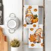 Artoid Mode Maple Leaves Gnomes Pumpkin Fall Kitchen Towels Dish Towels, 18×26 Inch Seasonal Thanksgiving Decoration Hand Towels Set of 2