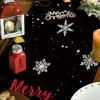 Artoid Mode Merry Christmas Table Runner Black, Seasonal Winter Xmas Holiday Kitchen Dining Table Decoration for Outdoor Home Party Decor 13 x 72 Inch(Table Runner  13″ x 72″)