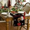 Artoid Mode Merry Christmas Table Runner Black, Seasonal Winter Xmas Holiday Kitchen Dining Table Decoration for Outdoor Home Party Decor 13 x 72 Inch(Table Runner  13″ x 48″)