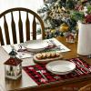 Artoid Mode Merry and Bright Buffalo Plaid Christmas Placemats for Dining Table, 12 x 18 Inch Seasonal Winter Watercolor Truck Xmas Tree Holiday Rustic Vintage Washable Table Mats Set of 4