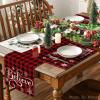 Artoid Mode Merry and Bright Buffalo Plaid Christmas Placemats for Dining Table, 12 x 18 Inch Seasonal Winter Watercolor Truck Xmas Tree Holiday Rustic Vintage Washable Table Mats Set of 4