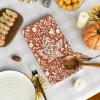 Artoid Mode Orange Maple Leaves Pumpkin Fall Kitchen Towels Dish Towels, 18×26 Inch Farmhouse Flowers Decoration Hand Towels Set of 2(Orange)