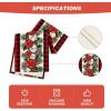 Artoid Mode Red Black Buffalo Plaid Xmas Balls Holly Christmas Table Runner, Winter Kitchen Dining Table Decoration for Outdoor Home Party 13×72 Inch(Red / Black)