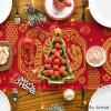 Artoid Mode Red and Golden Chinese Zodiac Snake Happy 2025 Lunar New Year Table Runner, Spring Festival Winter Kitchen Dining Table Decoration for Home Party 13×72 Inch(Red/Golden)
