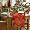 Artoid Mode Red and Golden Chinese Zodiac Snake Happy 2025 Lunar New Year Table Runner, Spring Festival Winter Kitchen Dining Table Decoration for Home Party 13×72 Inch(Red/Golden)