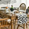 Artoid Mode Silhouette Black Bats Halloween Table Runner, Fall Kitchen Dining Table Decoration for Home Party Decor 13×90 Inch(Black/White)