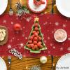 Artoid Mode Snowman Christmas Birds Trees Table Runner, Seasonal Winter Xmas Holiday Kitchen Dining Table Decoration for Indoor Outdoor Home Party Decor 13 x 72 Inch(Red)