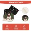 Artoid Mode Snowman Christmas Birds Trees Table Runner, Seasonal Winter Xmas Holiday Kitchen Dining Table Decoration for Indoor Outdoor Home Party Decor 13 x 72 Inch(Black)