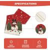 Artoid Mode Snowman Christmas Birds Trees Table Runner, Seasonal Winter Xmas Holiday Kitchen Dining Table Decoration for Indoor Outdoor Home Party Decor 13 x 72 Inch(Red)