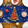 Artoid Mode Snowman Christmas Birds Trees Table Runner, Seasonal Winter Xmas Holiday Kitchen Dining Table Decoration for Indoor Outdoor Home Party Decor 13 x 72 Inch(Blue)