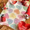 Artoid Mode Ture Love Heart Valentine’s Day Table Runner, Seasonal Kitchen Dining Table Decoration for Home Party Decor 13×72 Inch(Beige)