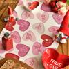 Artoid Mode Ture Love Heart Valentine’s Day Table Runner, Seasonal Kitchen Dining Table Decoration for Home Party Decor 13×72 Inch(Pink)