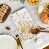 Artoid Mode Wildflower Pumpkin Fall Kitchen Towels Dish Towels, 18×26 Inch Farmhouse Autumn Decoration Hand Towels Set of 2