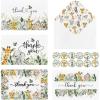 Artoid Mode 36 Pack Giraffe Elephant Thank You Cards Animal Greeting Cards Gift With Envelope Sticker Blank Note Cards for Birthday Wedding Baby Shower Bridal Shower, 4 x 6 Inch