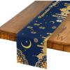 Artoid Mode Castle Lantern Moon Ramadan Table Runner, Seasonal Kitchen Dining Table Decoration for Home Party Decor 13×72 Inch