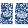 Artoid Mode Orange Maple Leaves Pumpkin Fall Kitchen Towels Dish Towels, 18×26 Inch Farmhouse Flowers Decoration Hand Towels Set of 2(Blue)