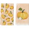 Artoid Mode Orange Pumpkin Fall Kitchen Towels Dish Towels, 18×26 Inch Farmhouse Fresh Decoration Hand Towels Set of 2(Orange)