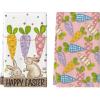 Artoid Mode Pink Carrots Bunny Happy Easter Kitchen Towels Dish Towels, 18×26 Inch Spring Farmhouse Rabbit Decoration Hand Towels Set of 2(Pink)