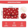 Artoid Mode Black Red Buffalo Plaid Love Valentine Placemats Set of 4, 12×18 Inch Seasonal Anniversary Holiday Table Mats for Party Kitchen Dining Decoration(Red)