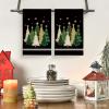 Artoid Mode Blue Xmas Tree Star Christmas Kitchen Towels Dish Towels, 18×26 Inch Farmhouse Snowflakes Decoration Cleaning Set of 2(Black)