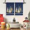Artoid Mode Blue Xmas Tree Star Christmas Kitchen Towels Dish Towels, 18×26 Inch Farmhouse Snowflakes Decoration Cleaning Set of 2(Blue)
