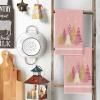 Artoid Mode Blue Xmas Tree Star Christmas Kitchen Towels Dish Towels, 18×26 Inch Farmhouse Snowflakes Decoration Cleaning Set of 2(Pink)