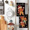 Artoid Mode Gingerbread Candy Christmas Kitchen Towels Dish Towels, 18×26 Inch Holiday Holly Xmas Ball Winter Decoration Hand Towels Set of 2(Black)