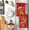 Artoid Mode Gingerbread Candy Christmas Kitchen Towels Dish Towels, 18×26 Inch Holiday Holly Xmas Ball Winter Decoration Hand Towels Set of 2(Red)