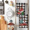 Artoid Mode Gnome Truck Christmas Kitchen Towels Dish Towels, 18×26 Inch Holiday Believe Xmas Tree Winter Decoration Hand Towels Set of 2(Black/Beige)