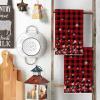 Artoid Mode Red Buffalo Plaid Snowflakes Christmas Kitchen Towels Dish Towels, 18×26 Inch Farmhouse Holiday Winter Decoration Cleaning Set of 2
