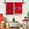 Artoid Mode Red Xmas Tree Merry Christmas Kitchen Towels Dish Towels, 18×26 Inch Farmhouse Holiday Snowflake Winter Decoration Cleaning Set of 2