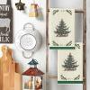 Artoid Mode Sage Green Ornaments Xmas Tree Christmas Kitchen Towels Dish Towels, 18×26 Inch Farmhouse Holiday Winter Decoration Cleaning Set of 2(Green)