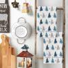Artoid Mode Xmas Tree Christmas Kitchen Towels Dish Towels, 18×26 Inch Farmhouse Snowflakes Holiday Decoration Cleaning Set of 2(Blue)
