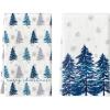 Artoid Mode Blue Xmas Tree Christmas Kitchen Towels Dish Towels, 18×26 Inch Farmhouse Holiday Snowflake Winter Decoration Cleaning Set of 2(Blue)