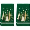 Artoid Mode Blue Xmas Tree Star Christmas Kitchen Towels Dish Towels, 18×26 Inch Farmhouse Snowflakes Decoration Cleaning Set of 2(Green)