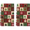 Artoid Mode Checkered Xmas Tree Ornaments Christmas Kitchen Towels Dish Towels, 18×26 Inch Farmhouse Holiday Snowflake Decoration Cleaning Set of 2