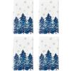 Artoid Mode Pink Xmas Tree Christmas Kitchen Towels Dish Towels, 18×26 Inch Farmhouse Snowflakes Winter Decoration Cleaning Set of 2(Blue)