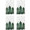 Artoid Mode Pink Xmas Tree Christmas Kitchen Towels Dish Towels, 18×26 Inch Farmhouse Snowflakes Winter Decoration Cleaning Set of 2(Green)