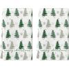 Artoid Mode Xmas Tree Christmas Kitchen Towels Dish Towels, 18×26 Inch Farmhouse Snowflakes Holiday Decoration Cleaning Set of 2(Green)