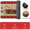 Artoid Mode Poinsettia Ornament Merry Christmas Kitchen Mats Set of 2, Winter Low-Profile Home Decor Kitchen Rugs for Floor – 17×29 and 17×47 Inch