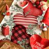 Artoid Mode Eucalyptus Hearts Valentine’s Day Table Runner, Holiday Kitchen Dining Table Decoration for Home Party Indoor 13×72 Inch(Red)