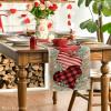 Artoid Mode Eucalyptus Hearts Valentine’s Day Table Runner, Holiday Kitchen Dining Table Decoration for Home Party Indoor 13×72 Inch(Wood)