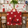 Artoid Mode Pink Love Valentine’s Table Runner, Seasonal Kitchen Dining Table Decoration for Indoor Home Party 13×72 Inch(Red)