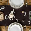 Artoid Mode Silhouette Black Bats Halloween Table Runner, Fall Kitchen Dining Table Decoration for Home Party Decor 13×108 Inch(Black/Grey)